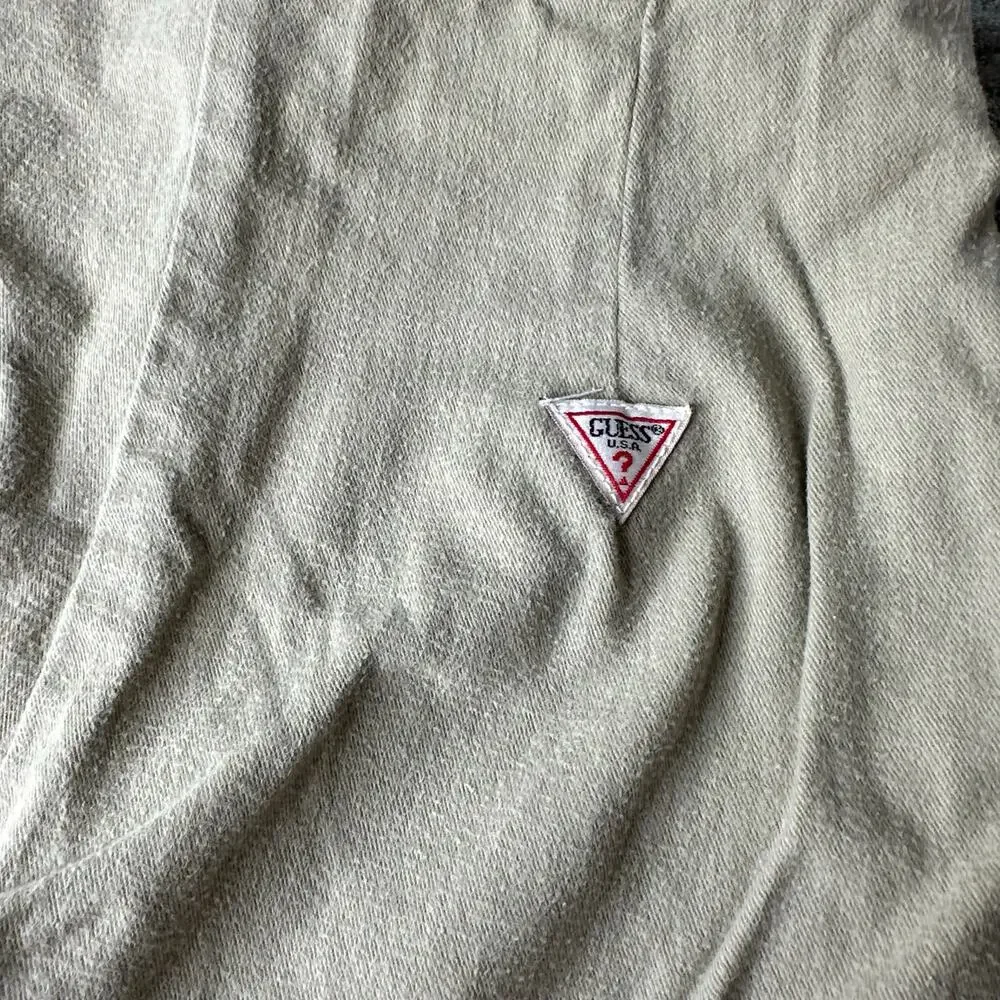 Vintage Kids Y2K 90s Guess Khaki Flat Front And Back Size Button Pant Size 12